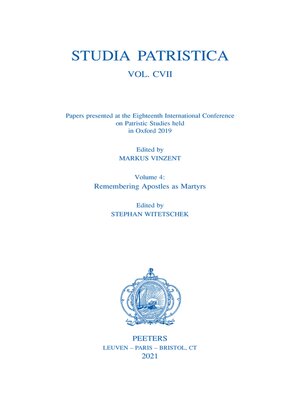 cover image of Studia Patristica. Volume CVII--Papers presented at the Eighteenth International Conference on Patristic Studies held in Oxford 2019